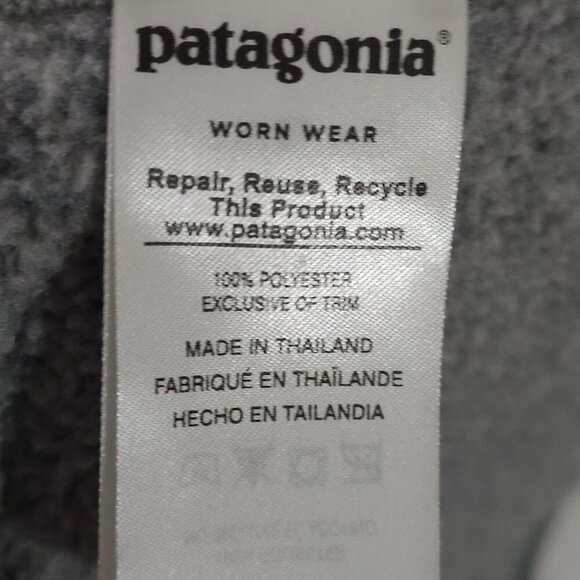 Patagonia Pelion Better Sweater Mens Gray 1/4 Zip Pullover Fleece Size M - Picture 5 of 8